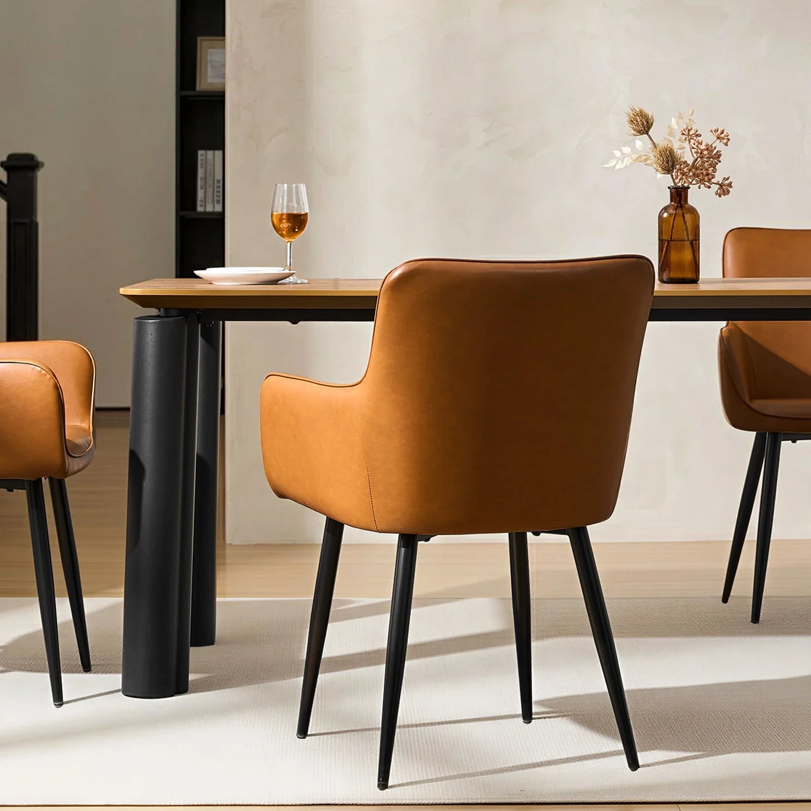 Muhsina Faux Leather Dining Chair-1