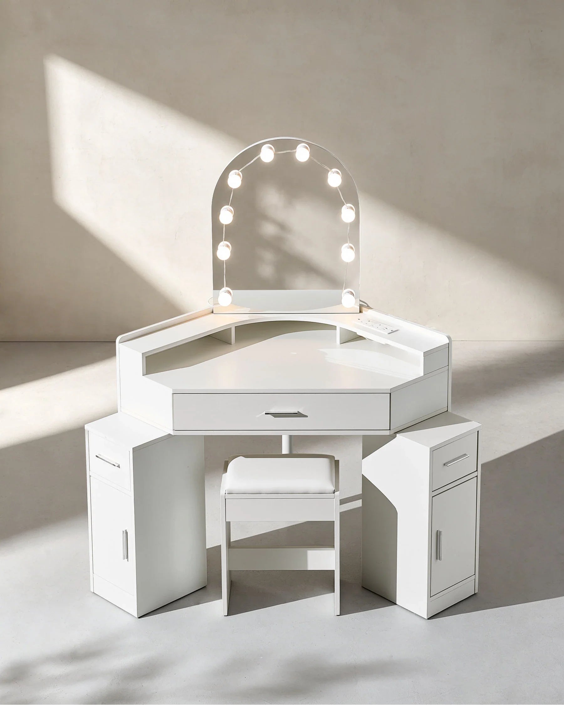 Rova Corner Dressing Table Set-4