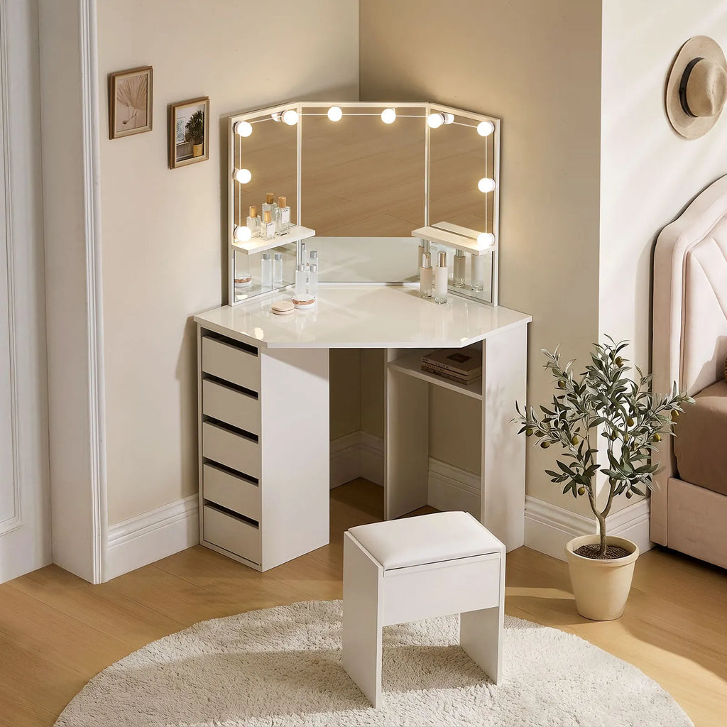 Roze Corner Dressing Table Set-3