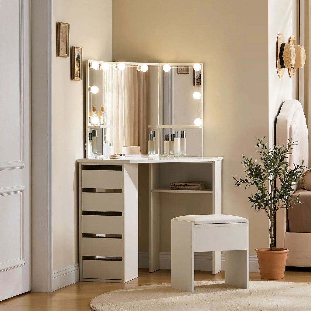 Roze Corner Dressing Table Set-2