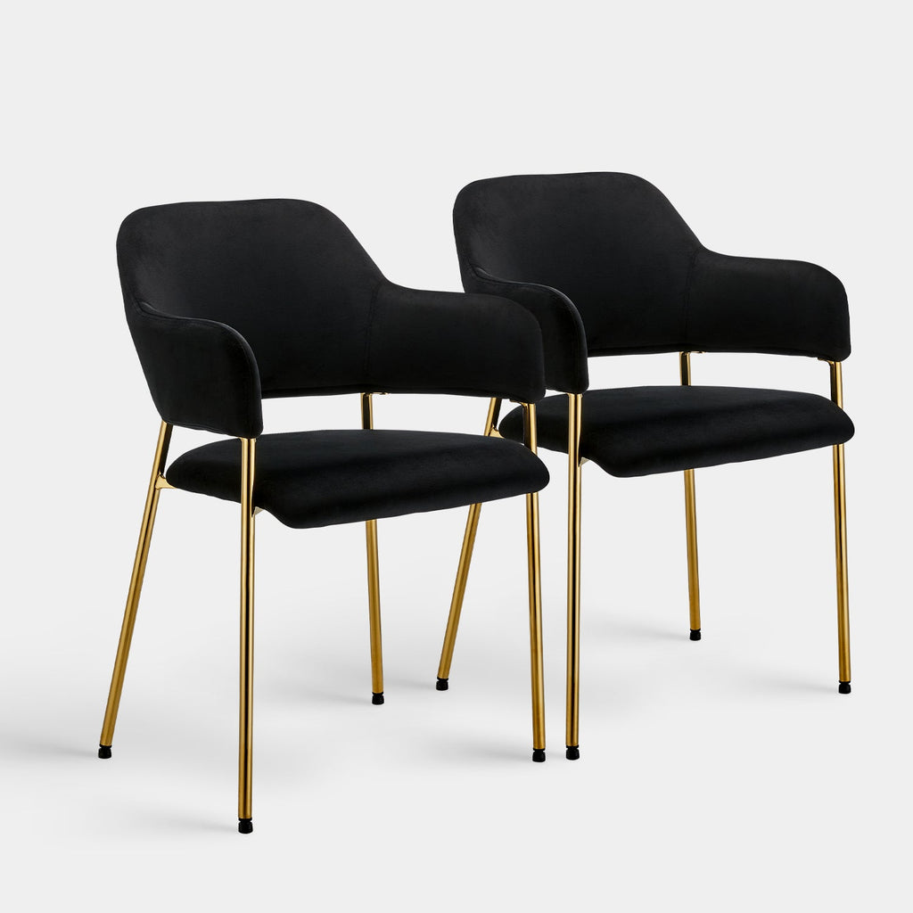 Lukka Velvet Dining Chairs [Set of 2]-4