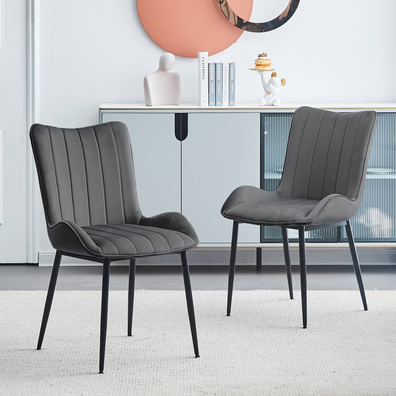 Myra Velvet Dining Chairs [Set of 2]-5