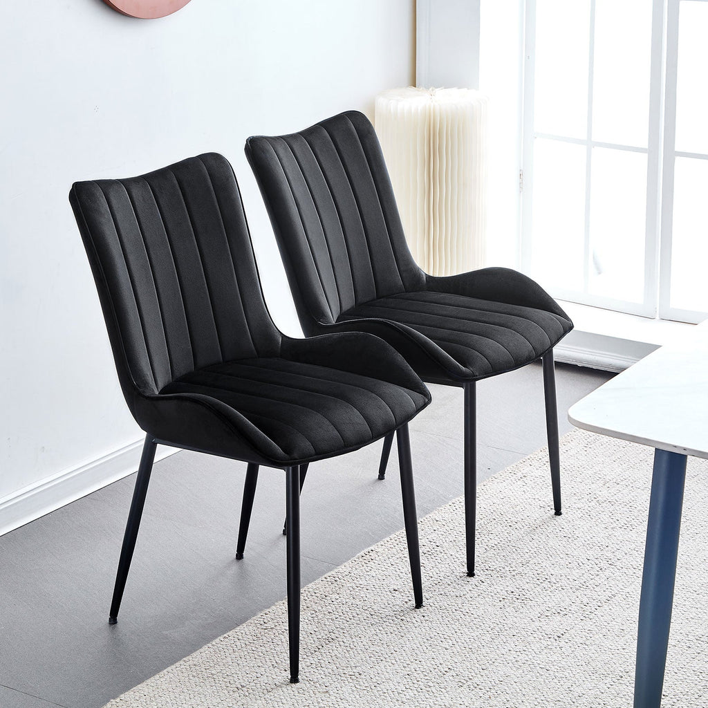 Myra Velvet Dining Chairs [Set of 2]-1