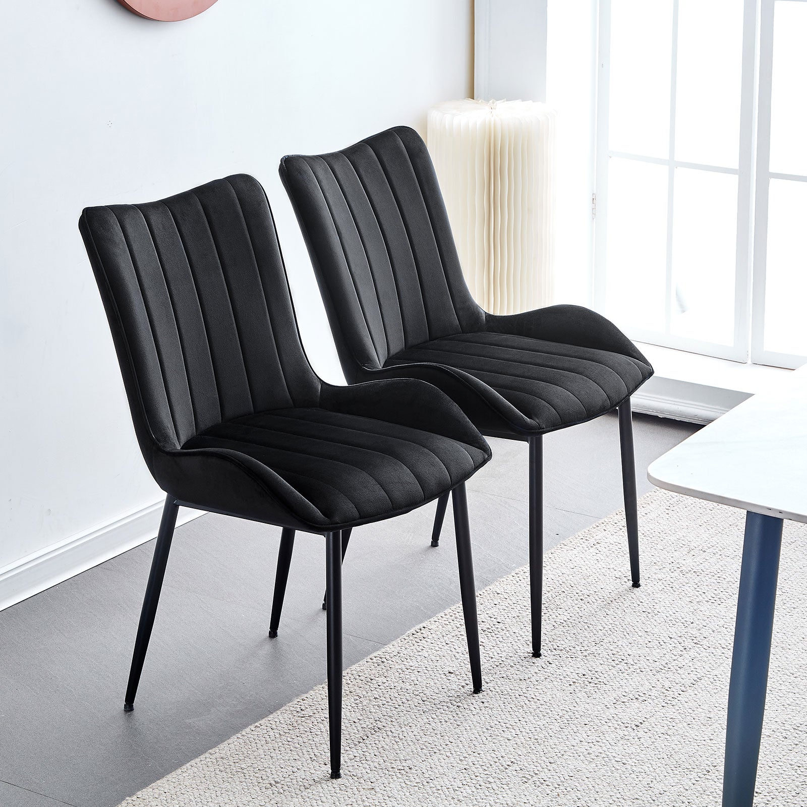 Myra Velvet Dining Chairs [Set of 2]-1