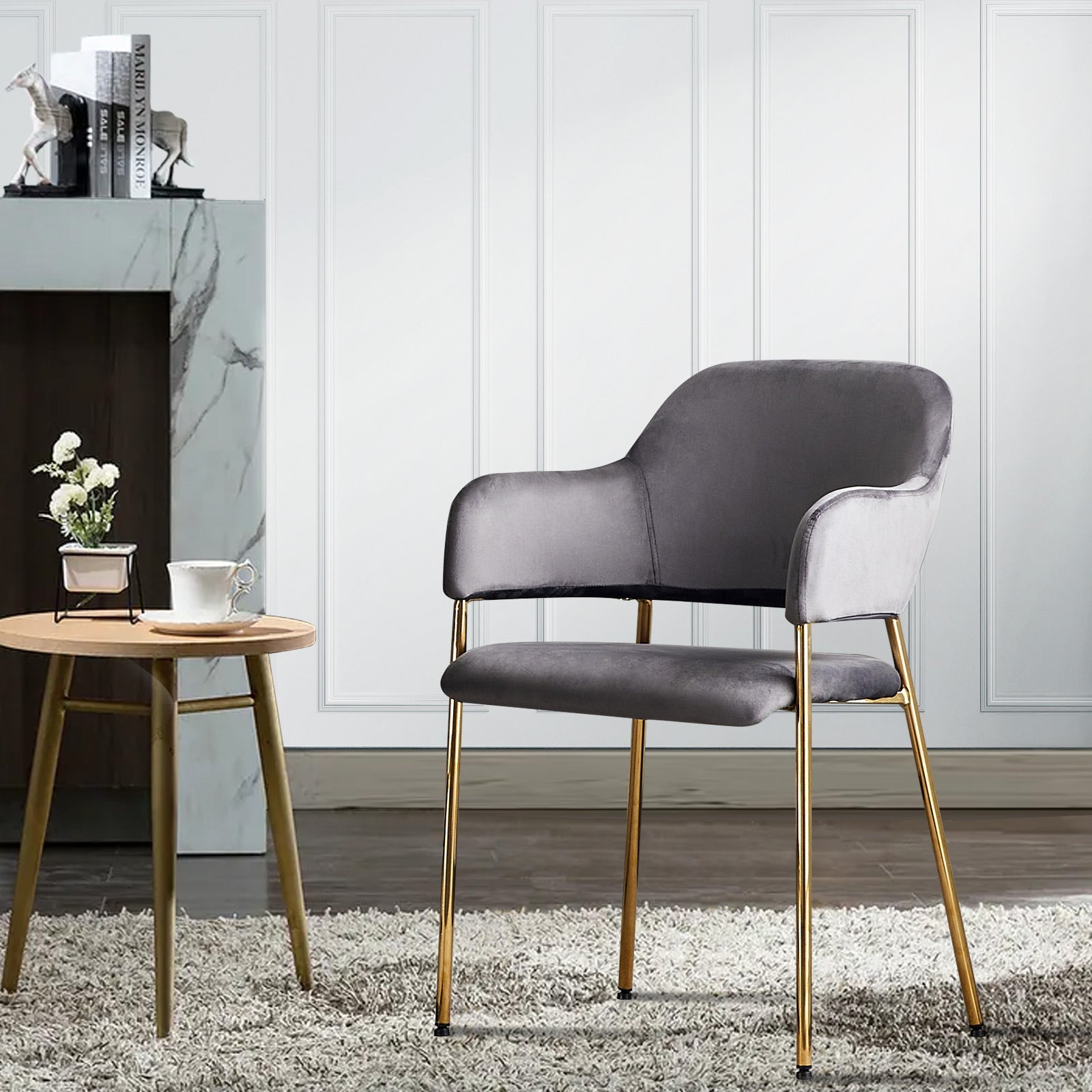 Lukka Velvet Dining Chairs [Set of 2]-5
