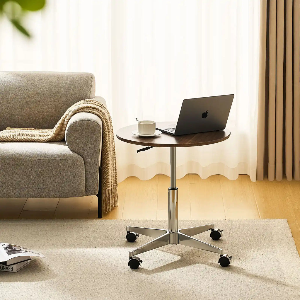 Vesna Round Side Table on Castors-3