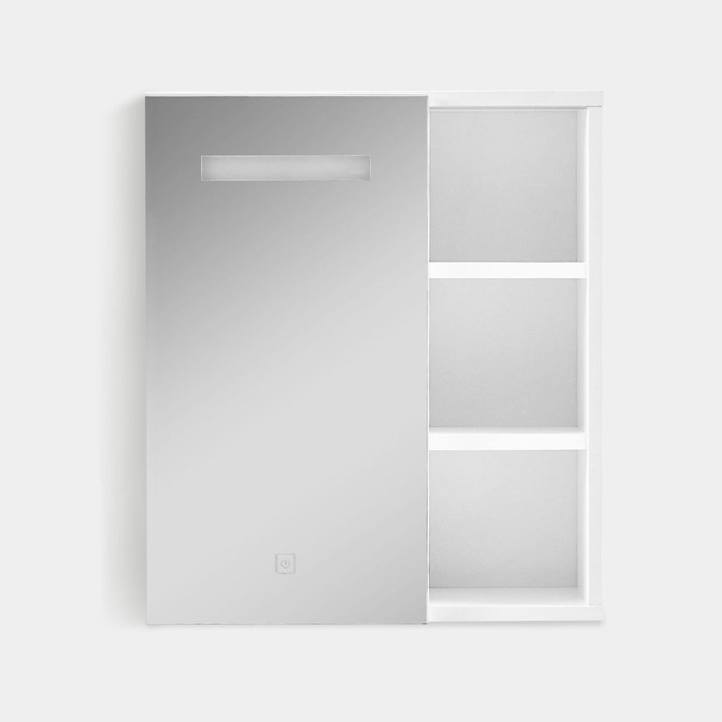 Othello Bathroom Mirror Cabinet with Lights[1 Door+3 Shelves]-2
