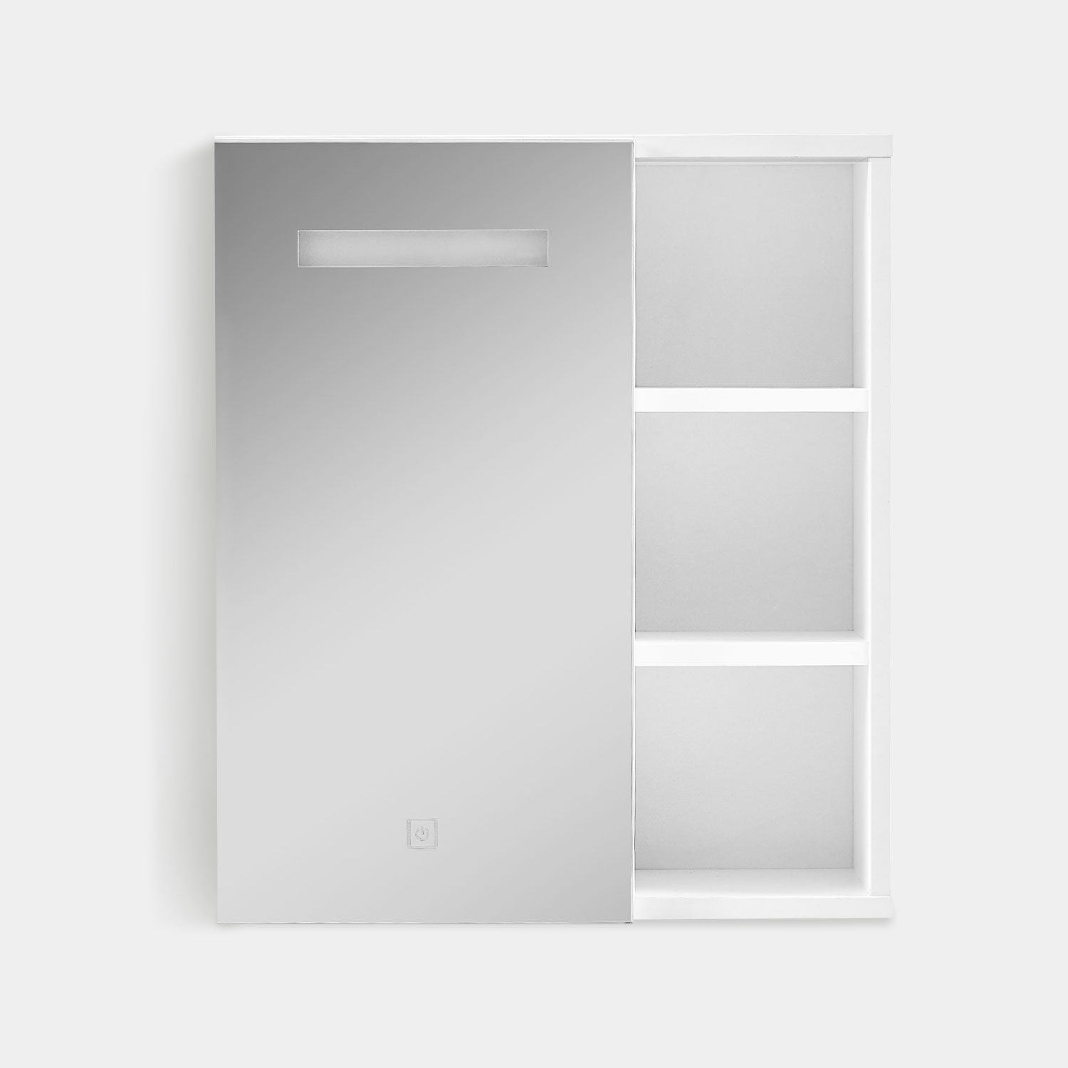 Othello Bathroom Mirror Cabinet with Lights[1 Door+3 Shelves]-2
