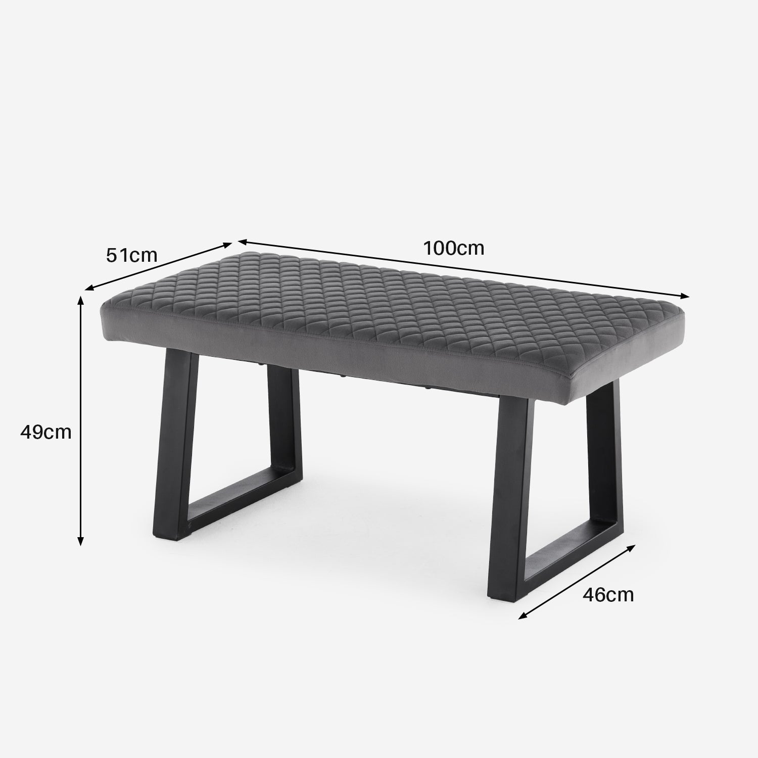 Wren Velvet Dining Bench End-of-Bed Bench-4