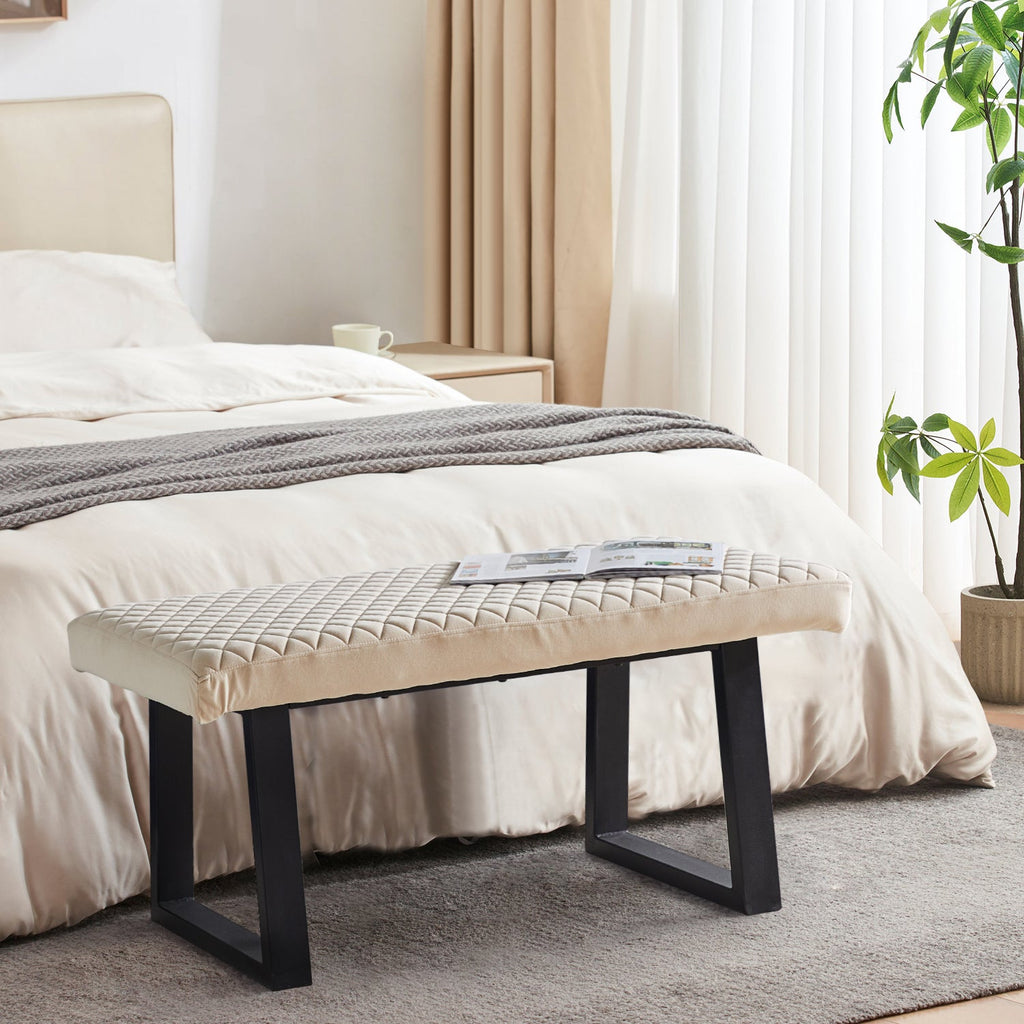 Wren Velvet Dining Bench End-of-Bed Bench-6