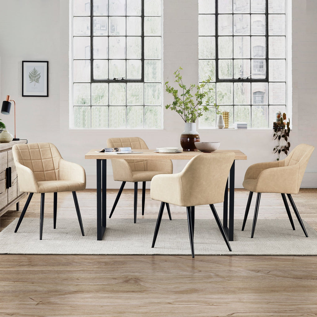Bloor Faux Leather Dining Chairs [Set of 2]-1