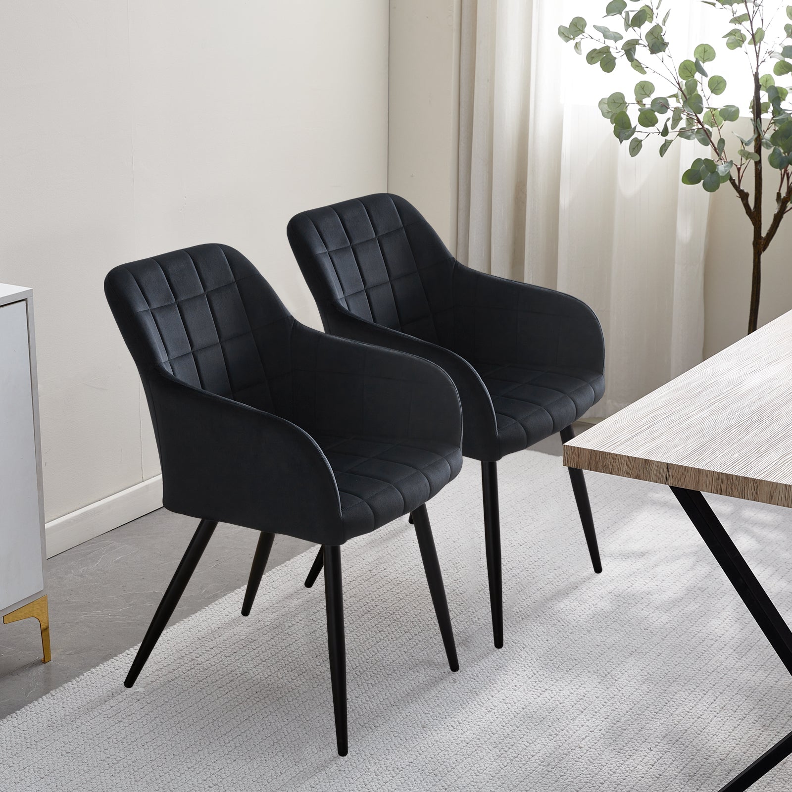 Bloor Velvet Dining Chairs [Set of 2]-8