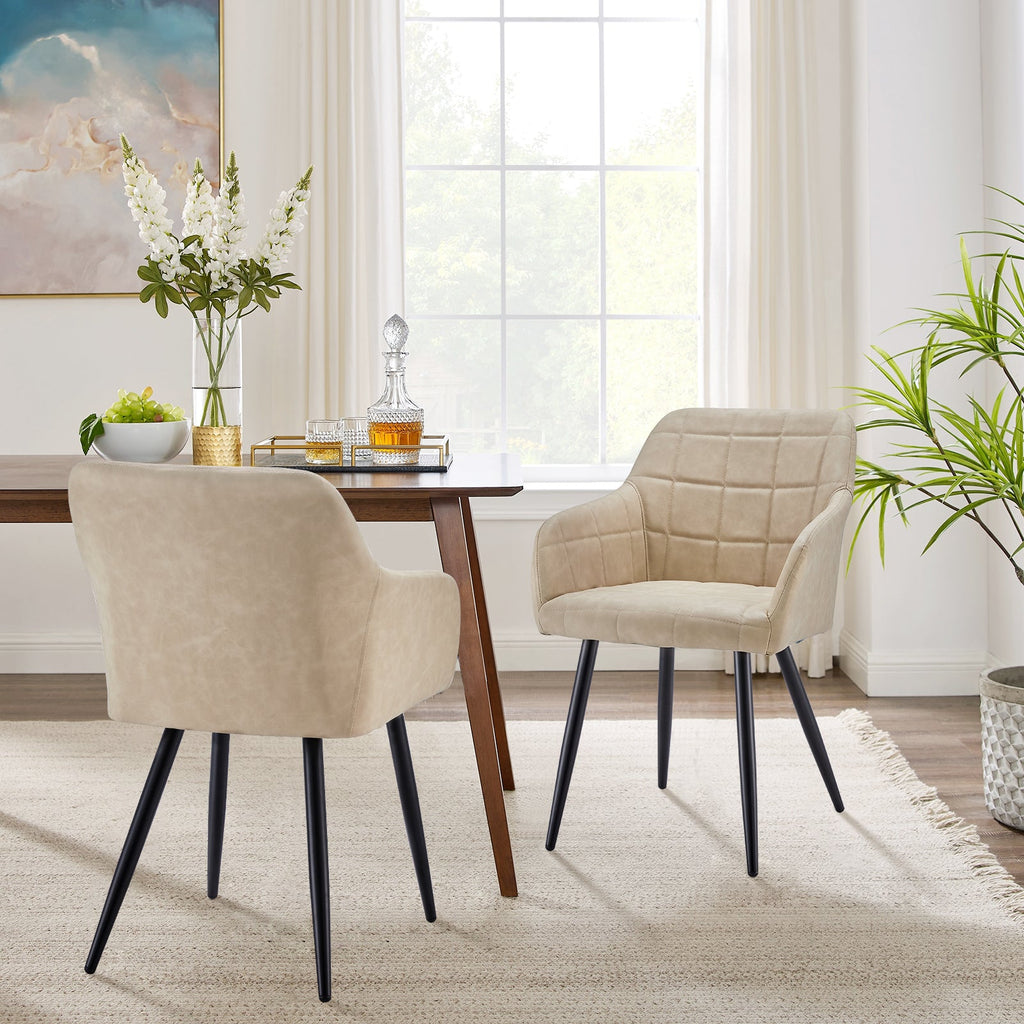 Bloor Faux Leather Dining Chairs [Set of 2]-2