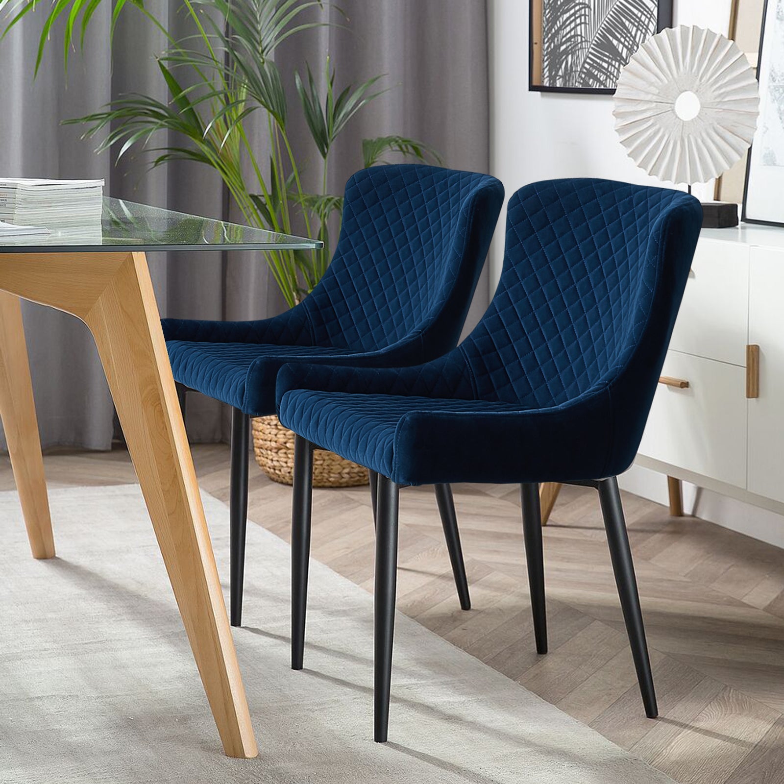 Dundas Velvet Dining Chairs [Set of 2]-1