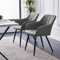 Bloor Faux Leather Dining Chairs [Set of 2]-7