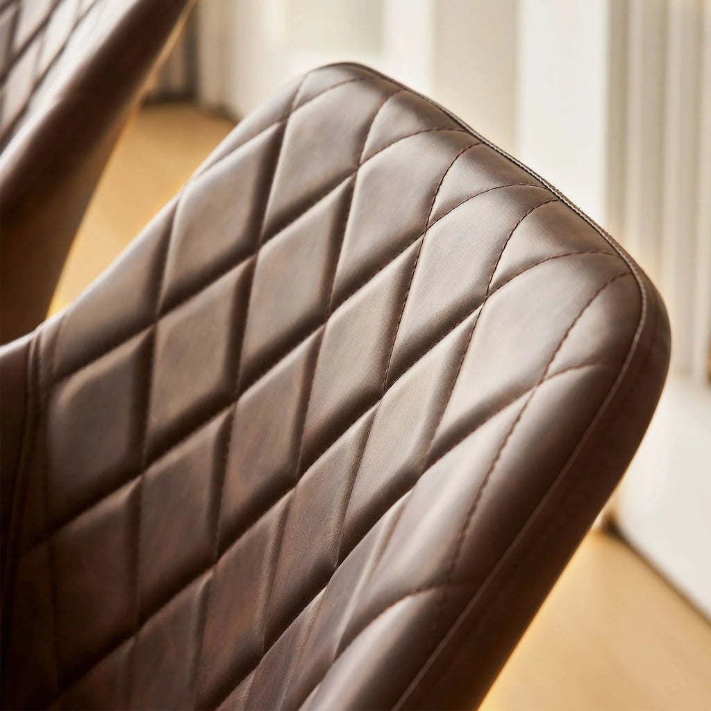 Moree Faux Leather Swivel Dining Chair-1