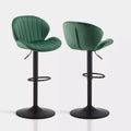 Caryol Velvet Bar Stool [Height Adjustable][Set of 2]-5