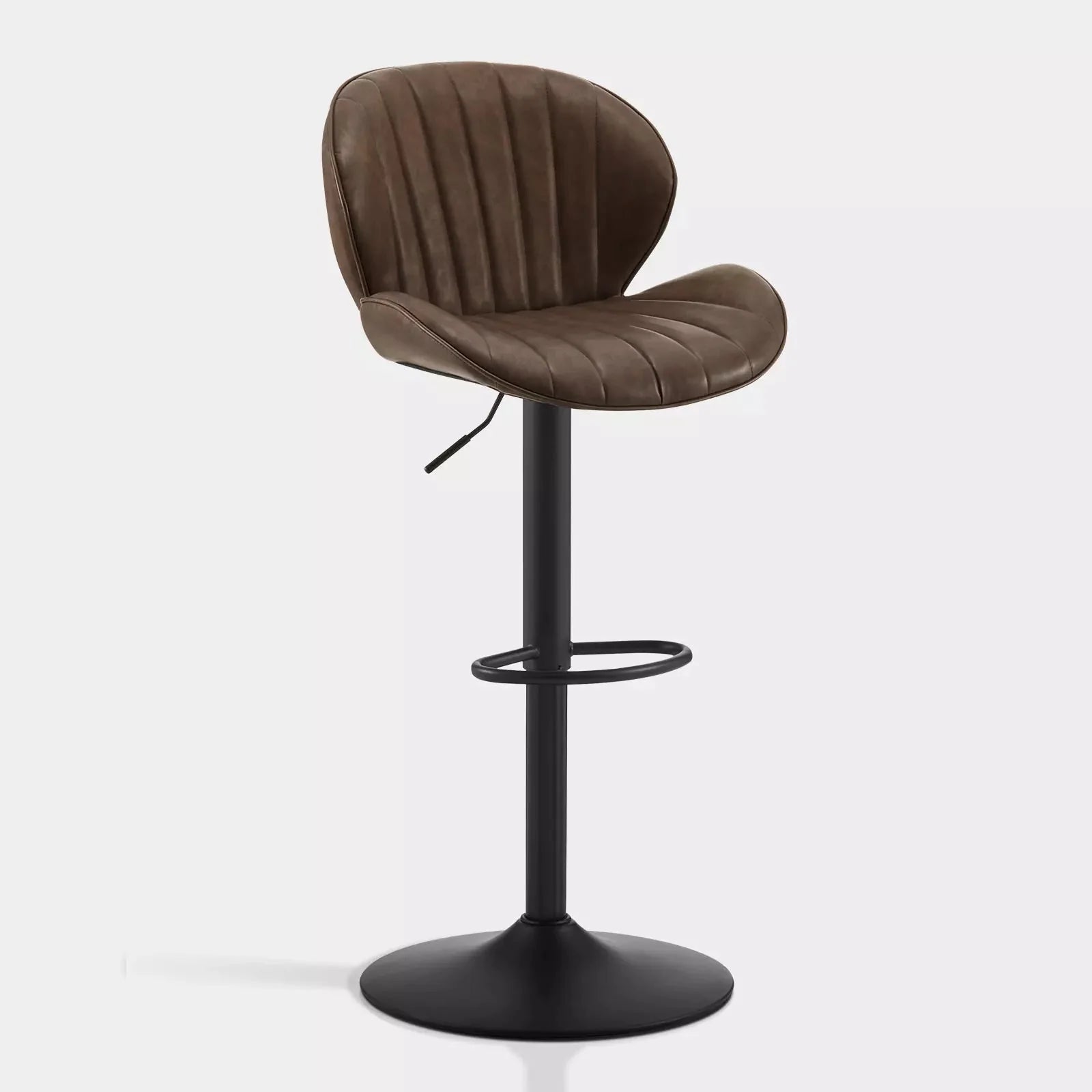 Caryol Faux Leather Bar Stool [Height Adjustable][Set of 2]-7